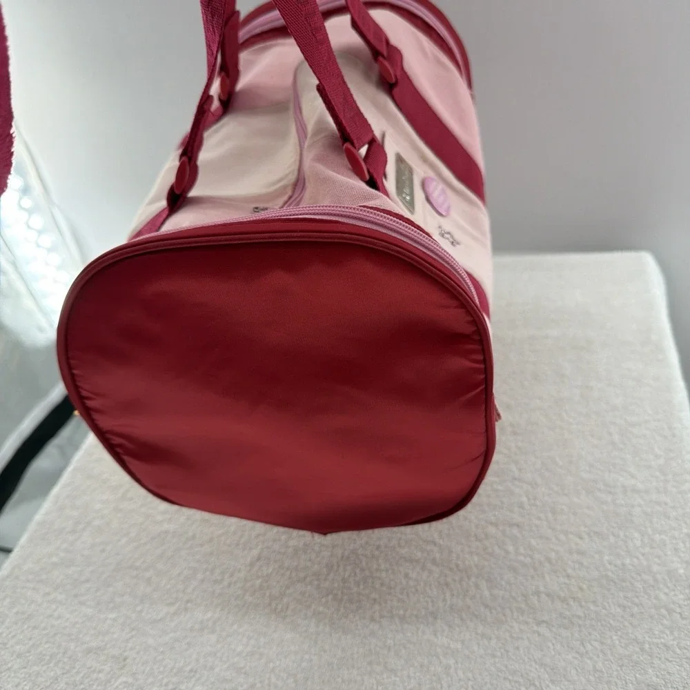 American Girl Pink And Red Weekend Duffle Bag Gym Bag Travel Tote With Pin